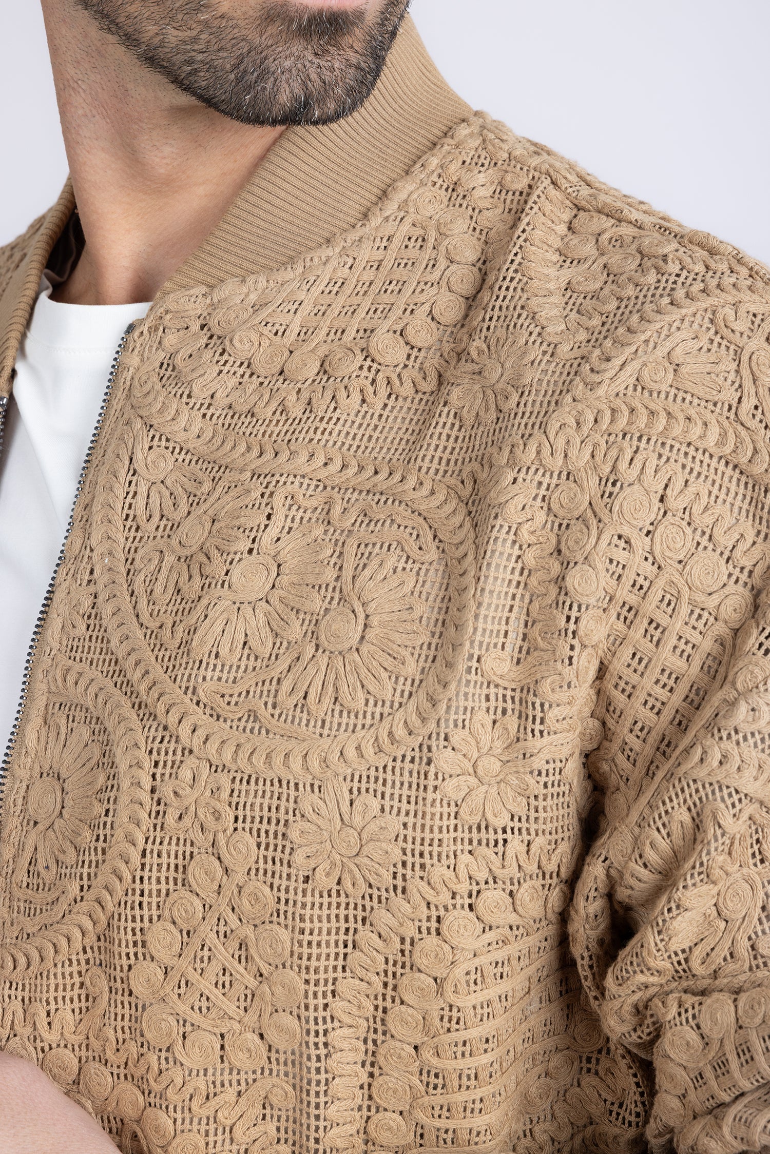Pune Crochet Bomber Jacket - Image 7