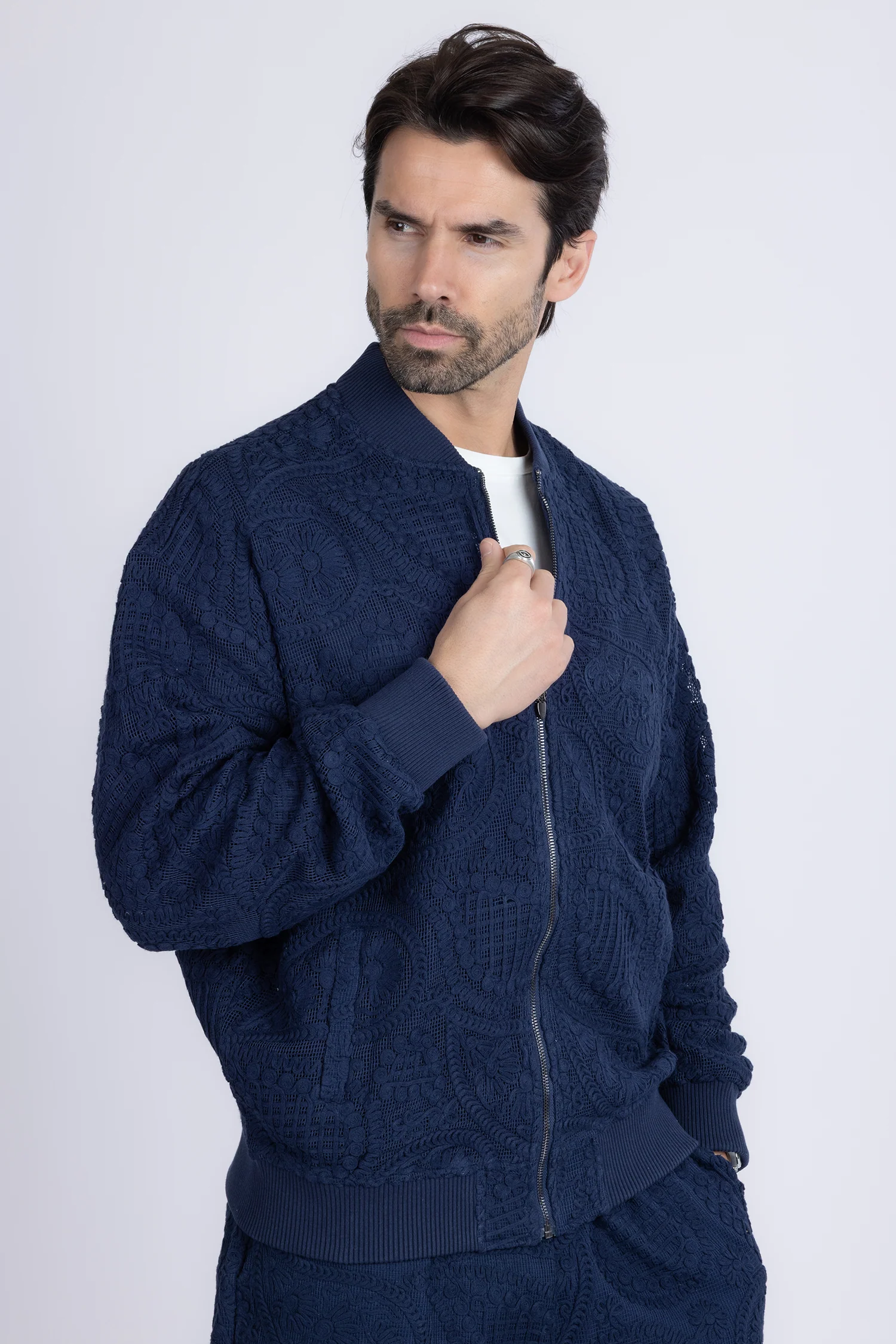 Pune Crochet Bomber Jacket - Image 9