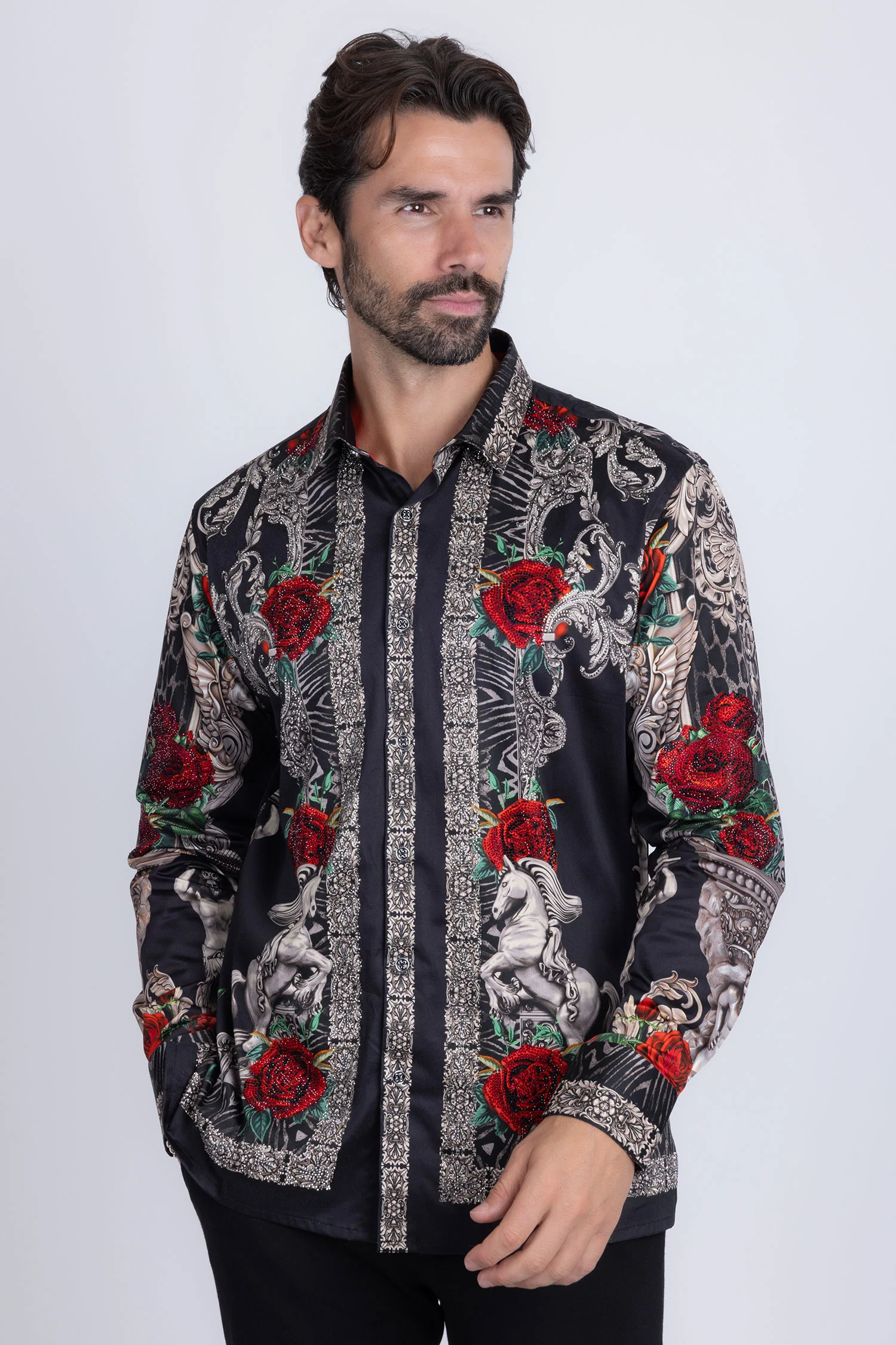 Radiant Sculpt Rhinestone Long Sleeve Shirt - Image 14