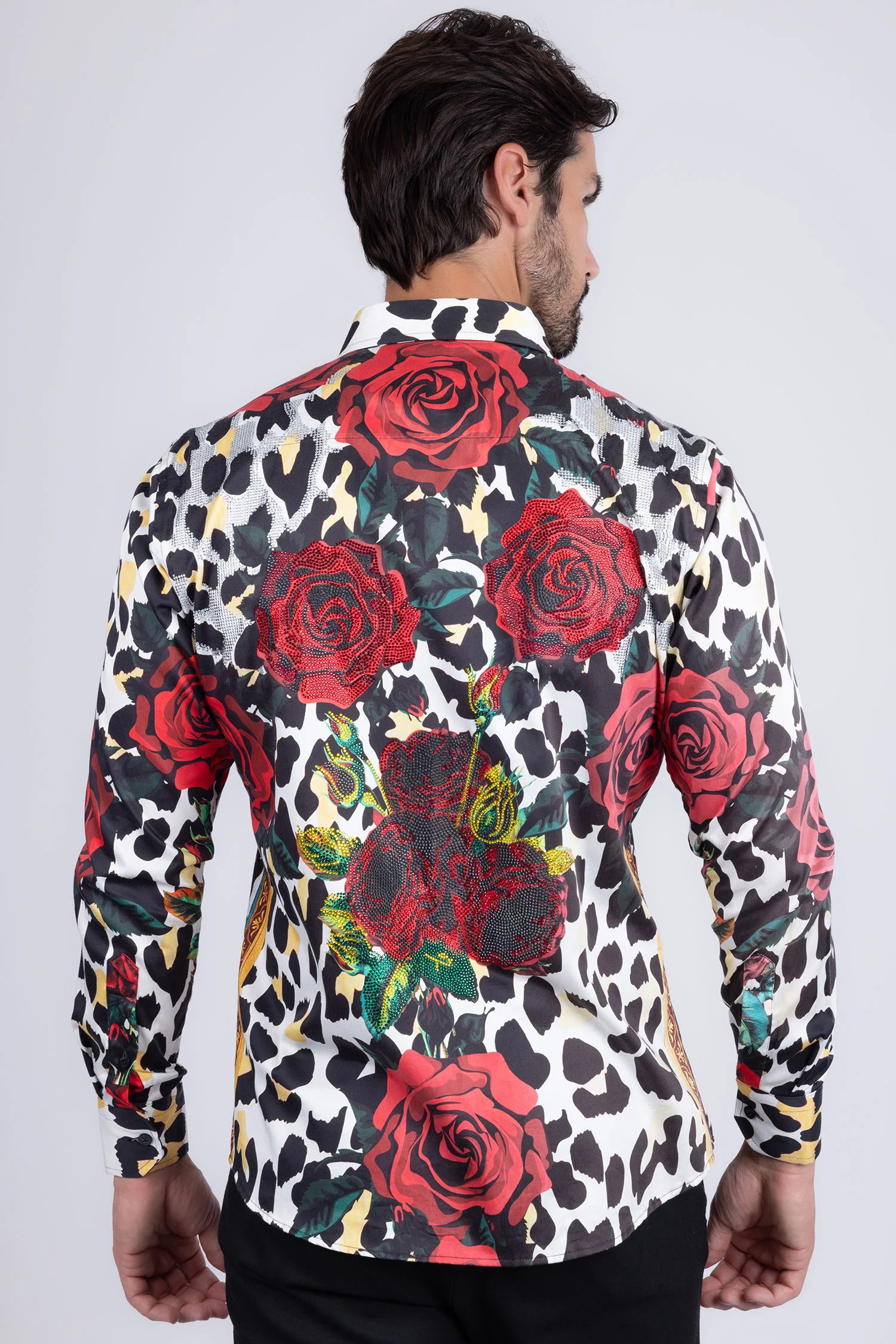 Roses And Thorns Rhinestone Long Sleeve Shirt - Image 9