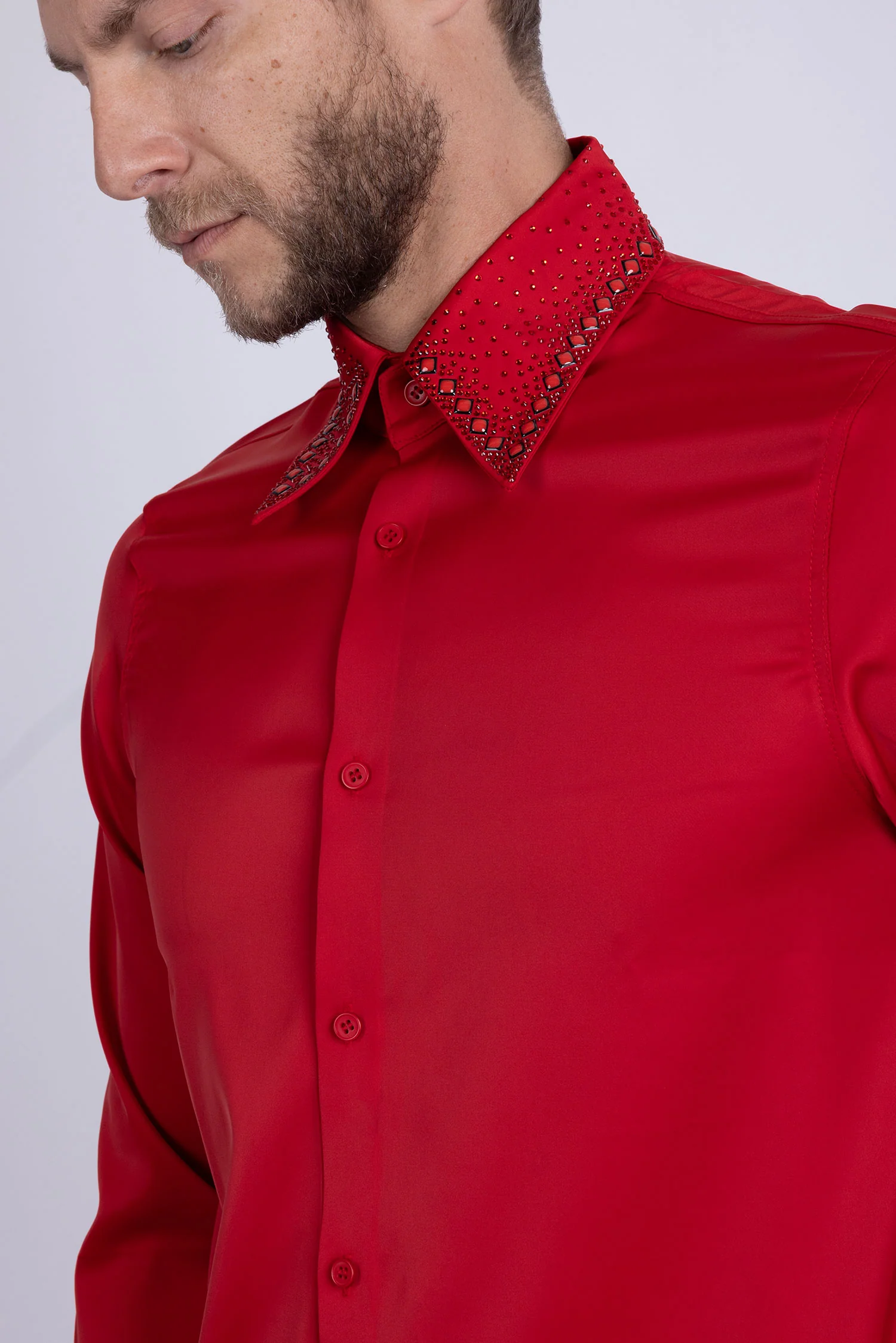 Slinket Rhinestone Long Sleeve Shirt - Image 18