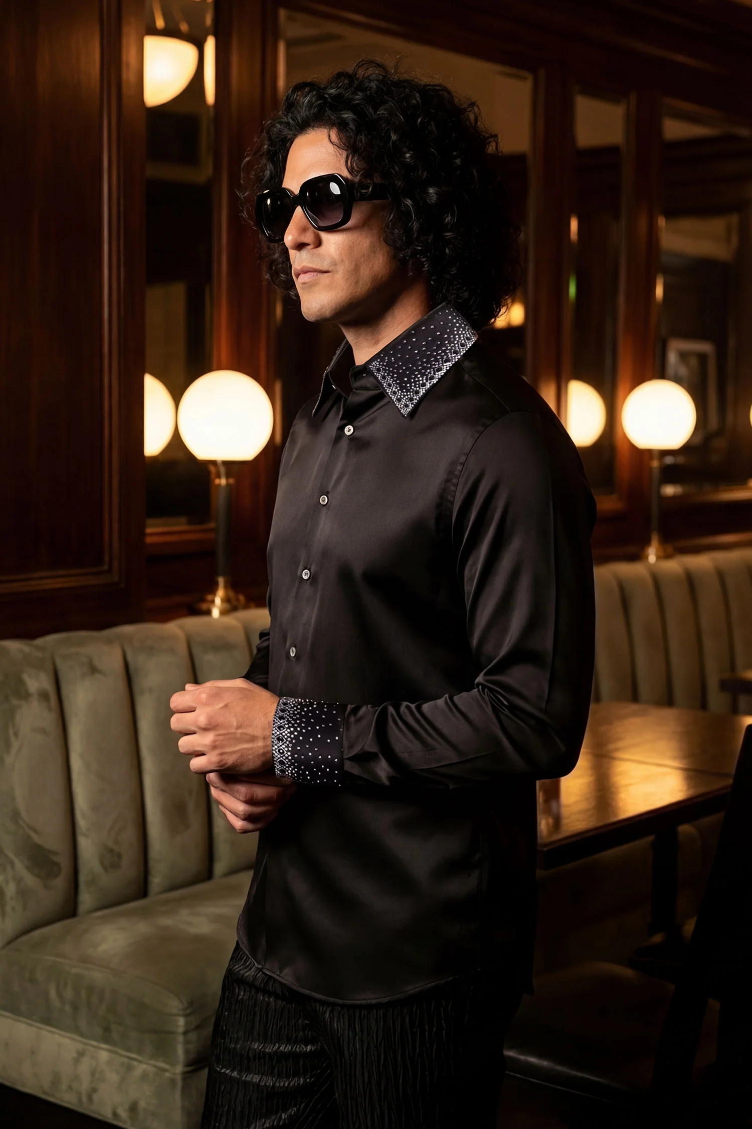 Slinket Rhinestone Long Sleeve Shirt - Image 5
