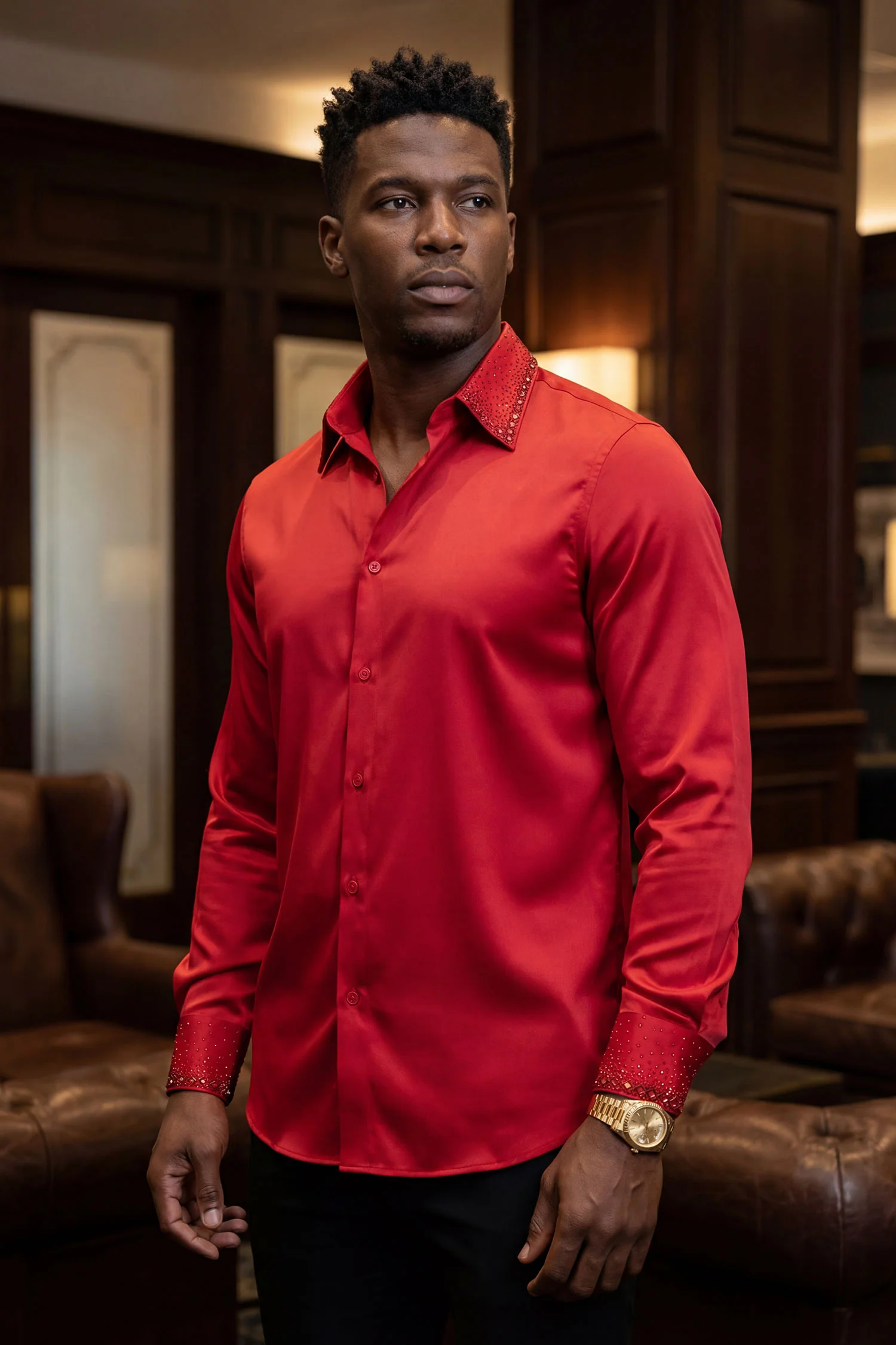 Slinket Rhinestone Long Sleeve Shirt - Image 8