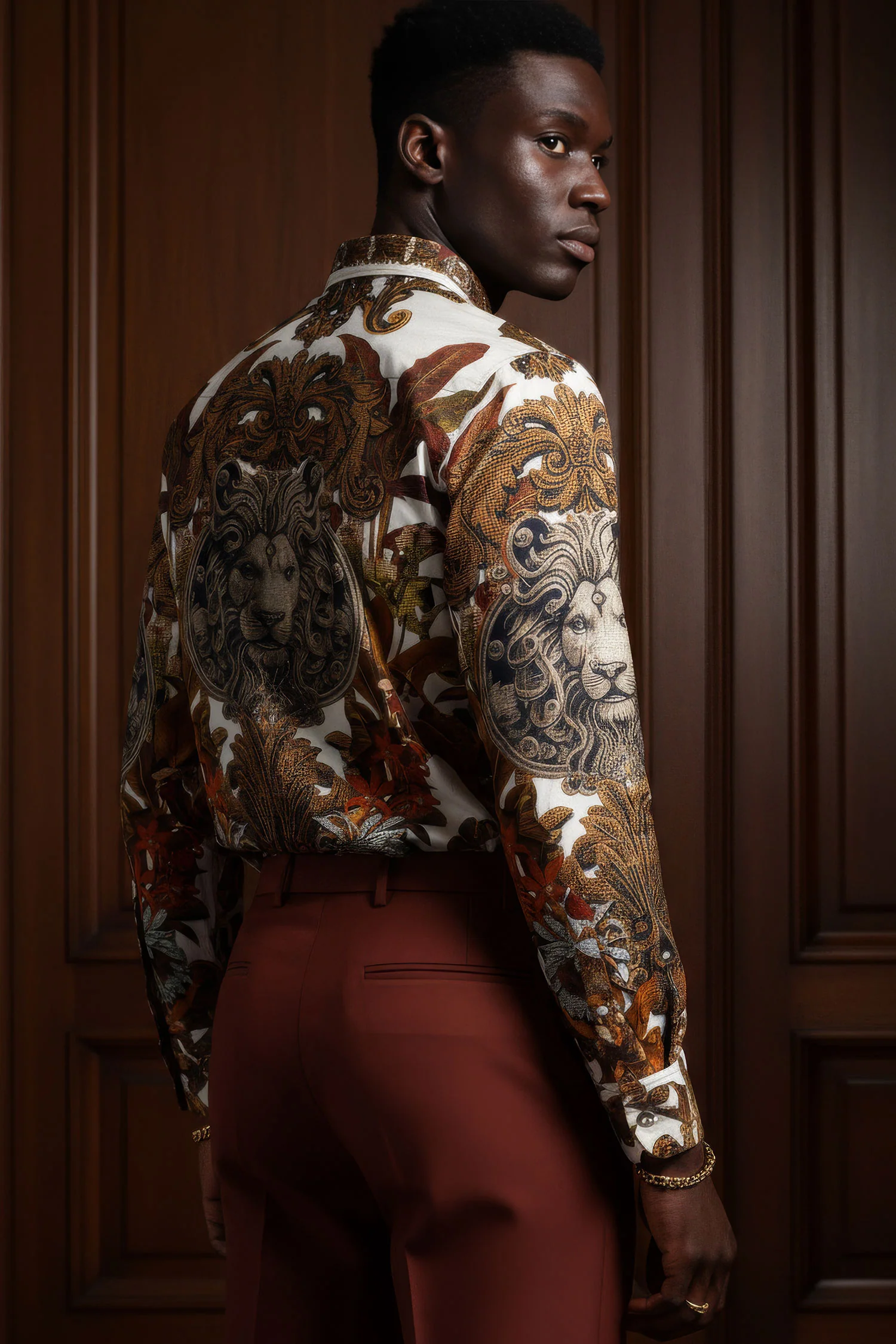 Snazzy Genre Rhinestone Long Sleeve Shirt - Image 2