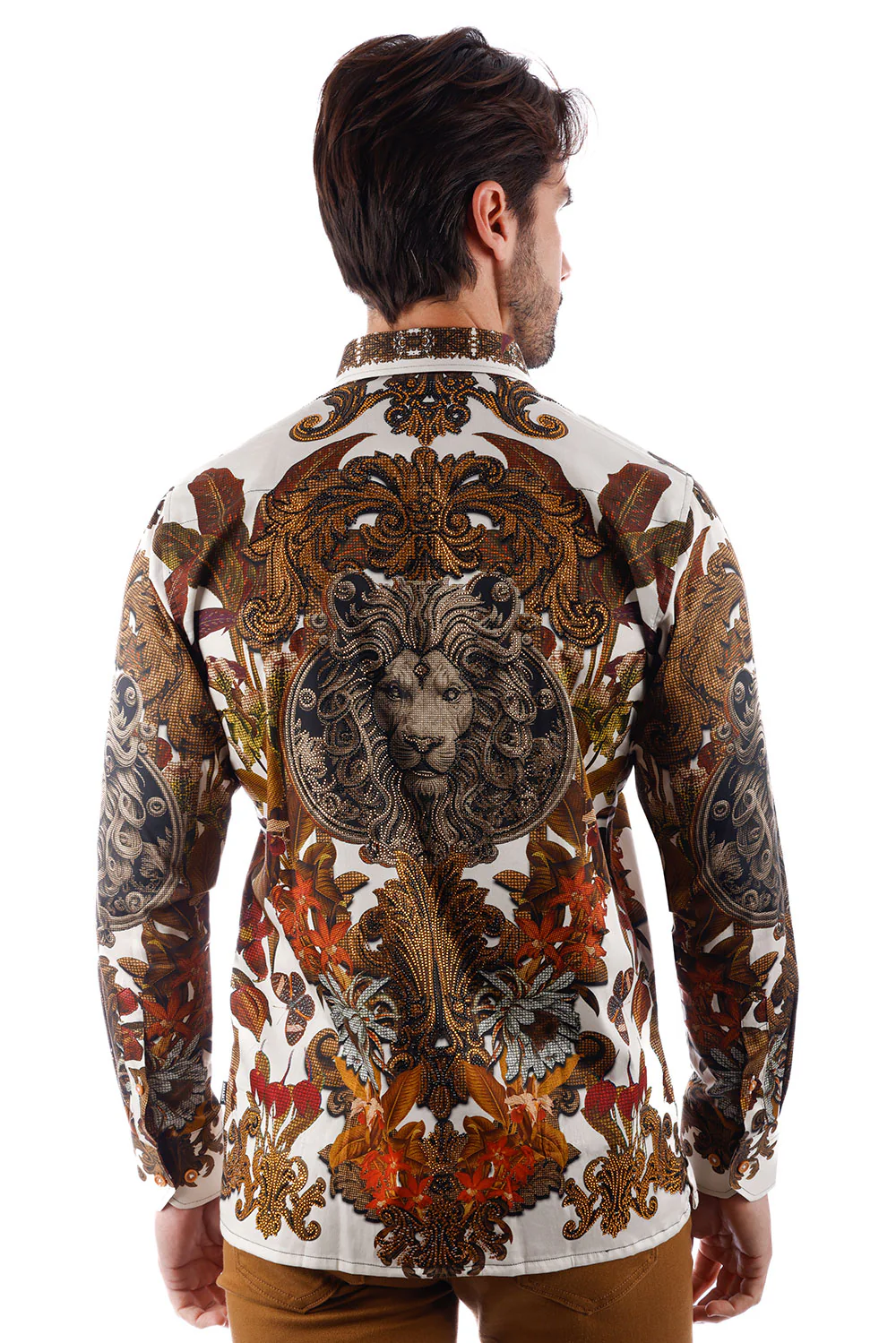 Snazzy Genre Rhinestone Long Sleeve Shirt - Image 4