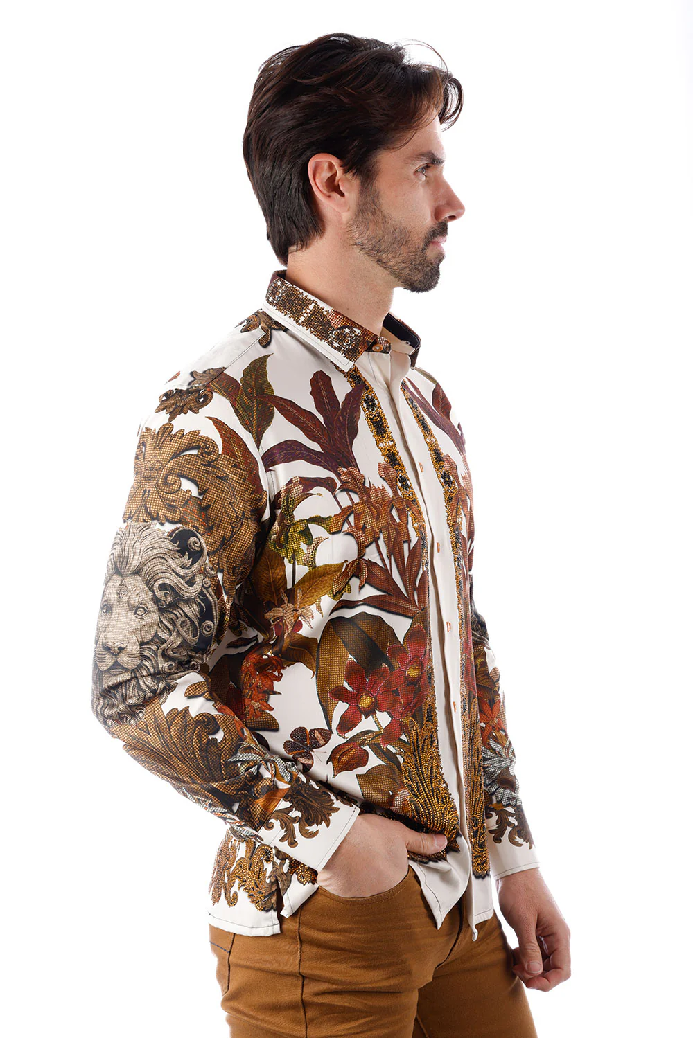 Snazzy Genre Rhinestone Long Sleeve Shirt - Image 6