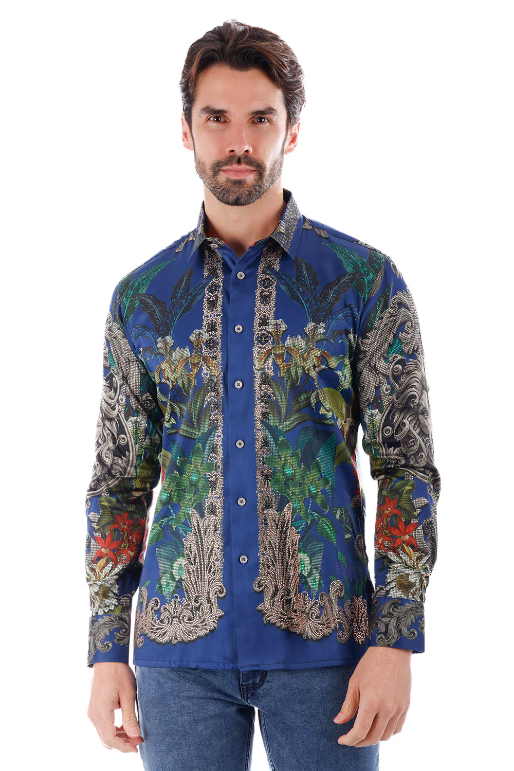 Snazzy Genre Rhinestone Long Sleeve Shirt - Image 7