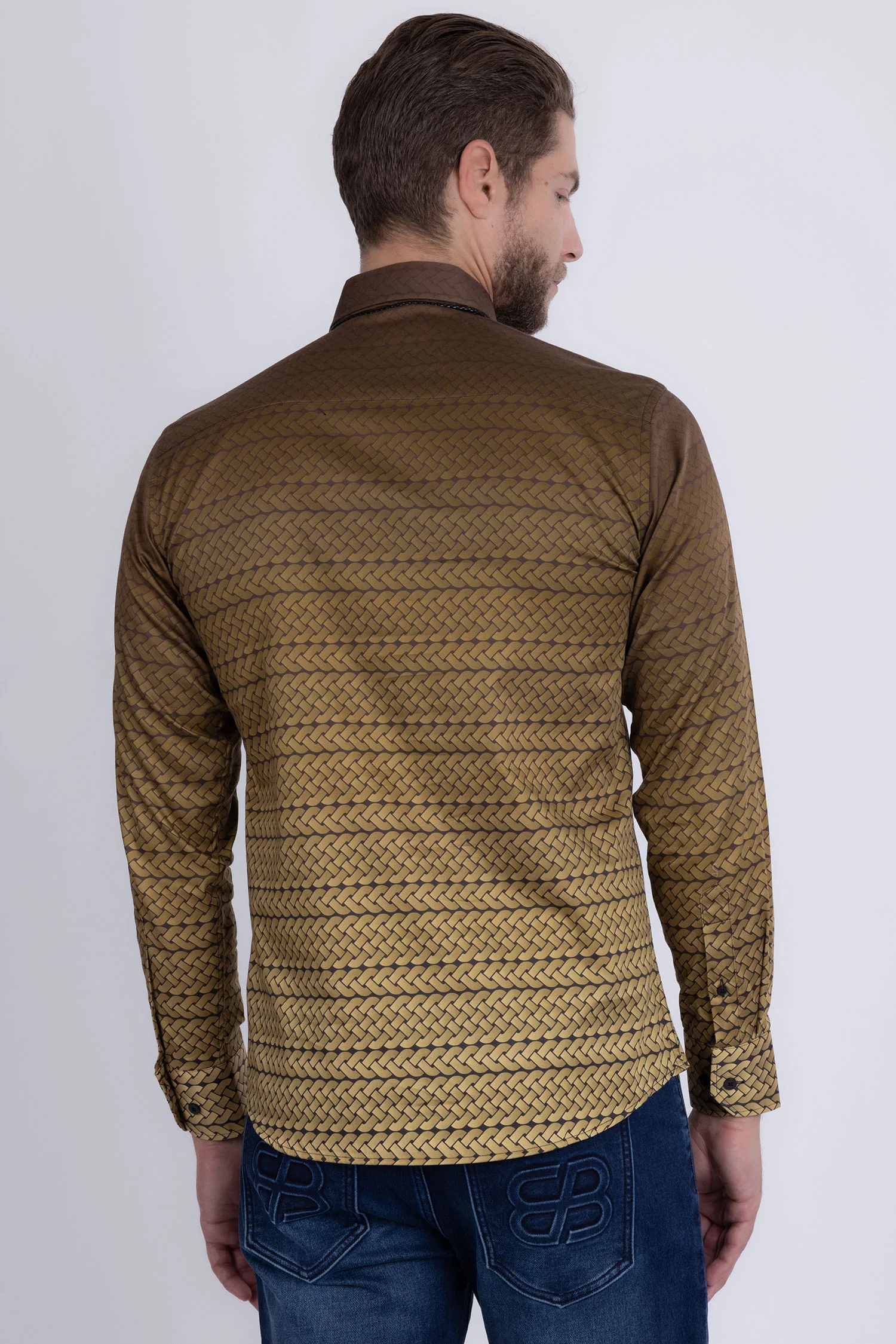 Strand Patterned Long Sleeve Shirt - Image 11