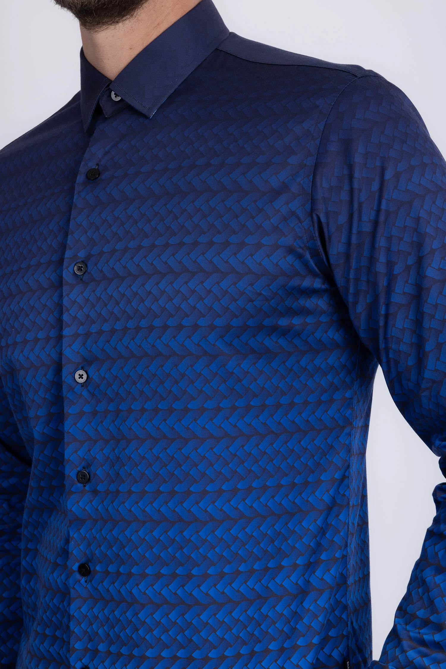 Strand Patterned Long Sleeve Shirt - Image 7