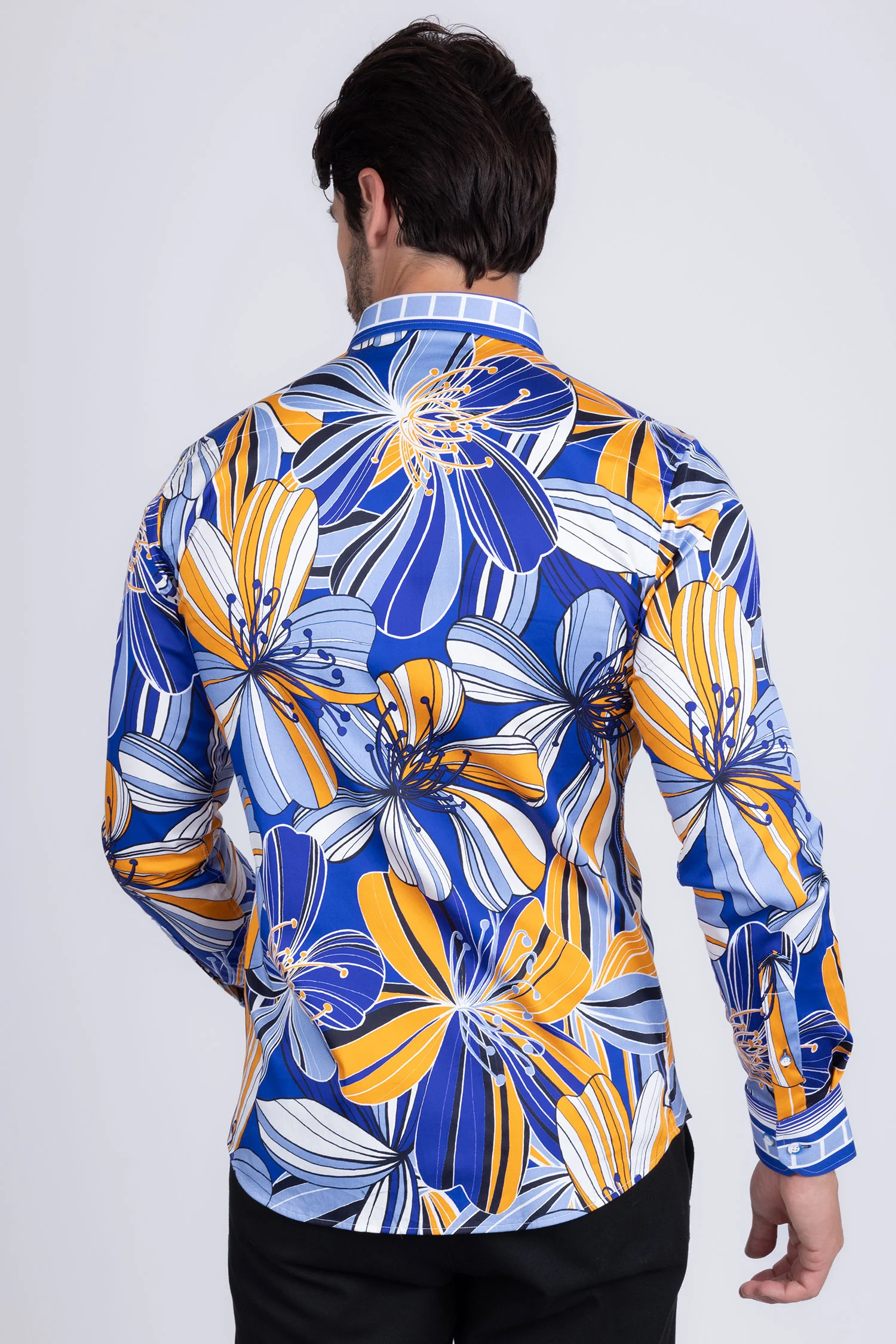 Stripe Floral Long Sleeve Shirt - Image 6