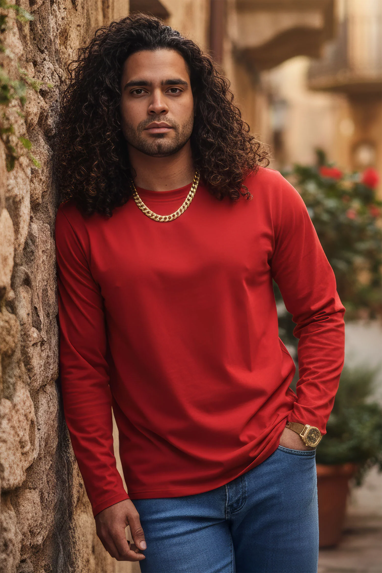 Trendy basics Long Sleeve Crew Neck T-Shirt - Image 6