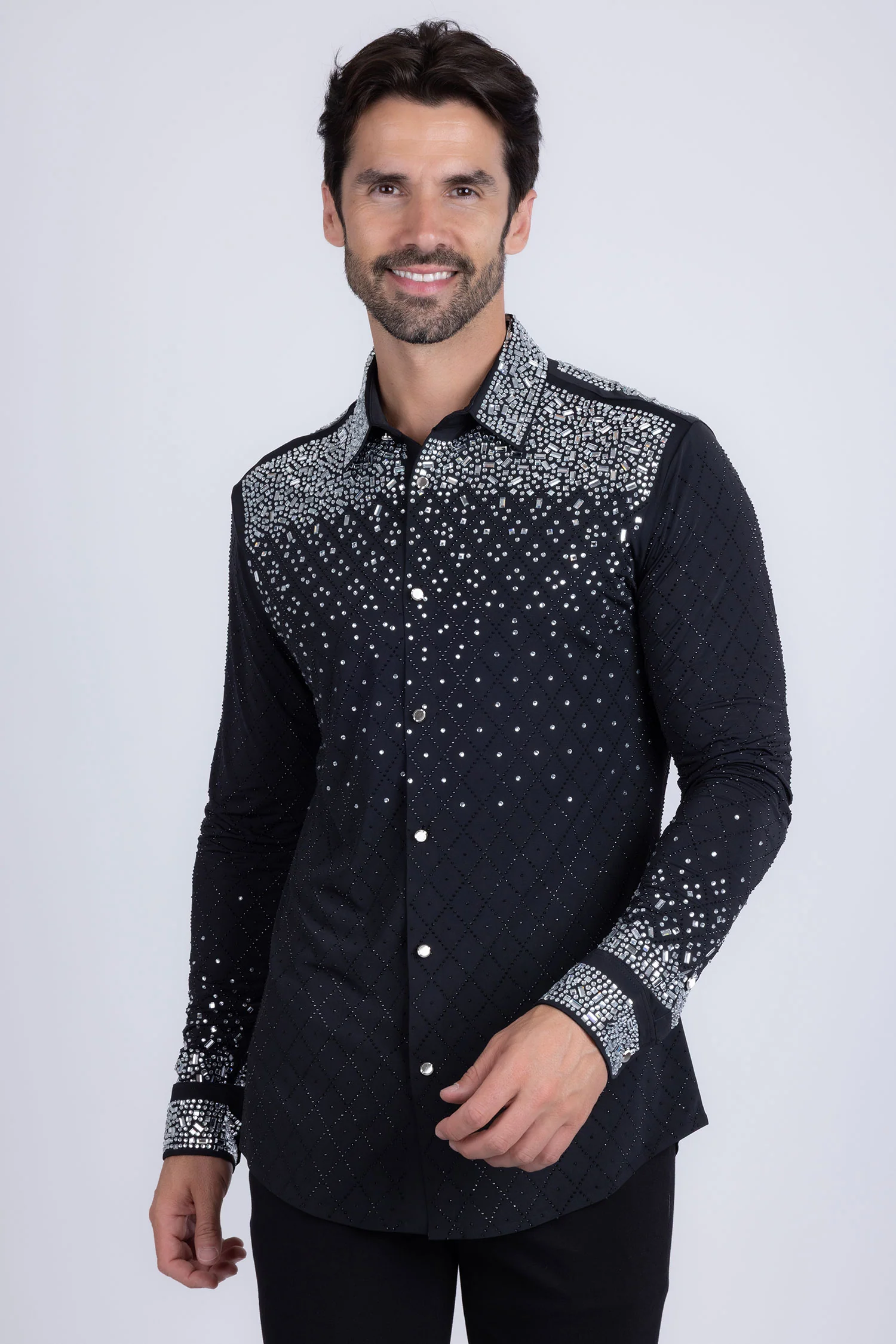 Trivon Rhinestone Long Sleeve Shirt - Image 10