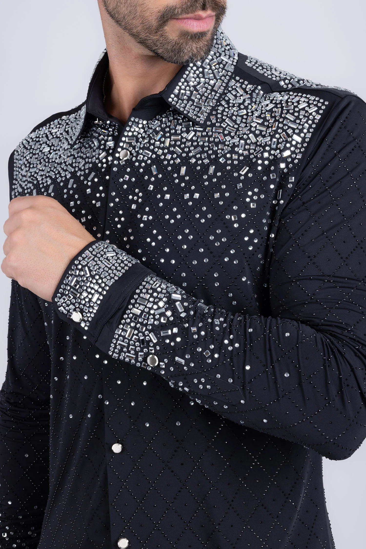 Trivon Rhinestone Long Sleeve Shirt - Image 13