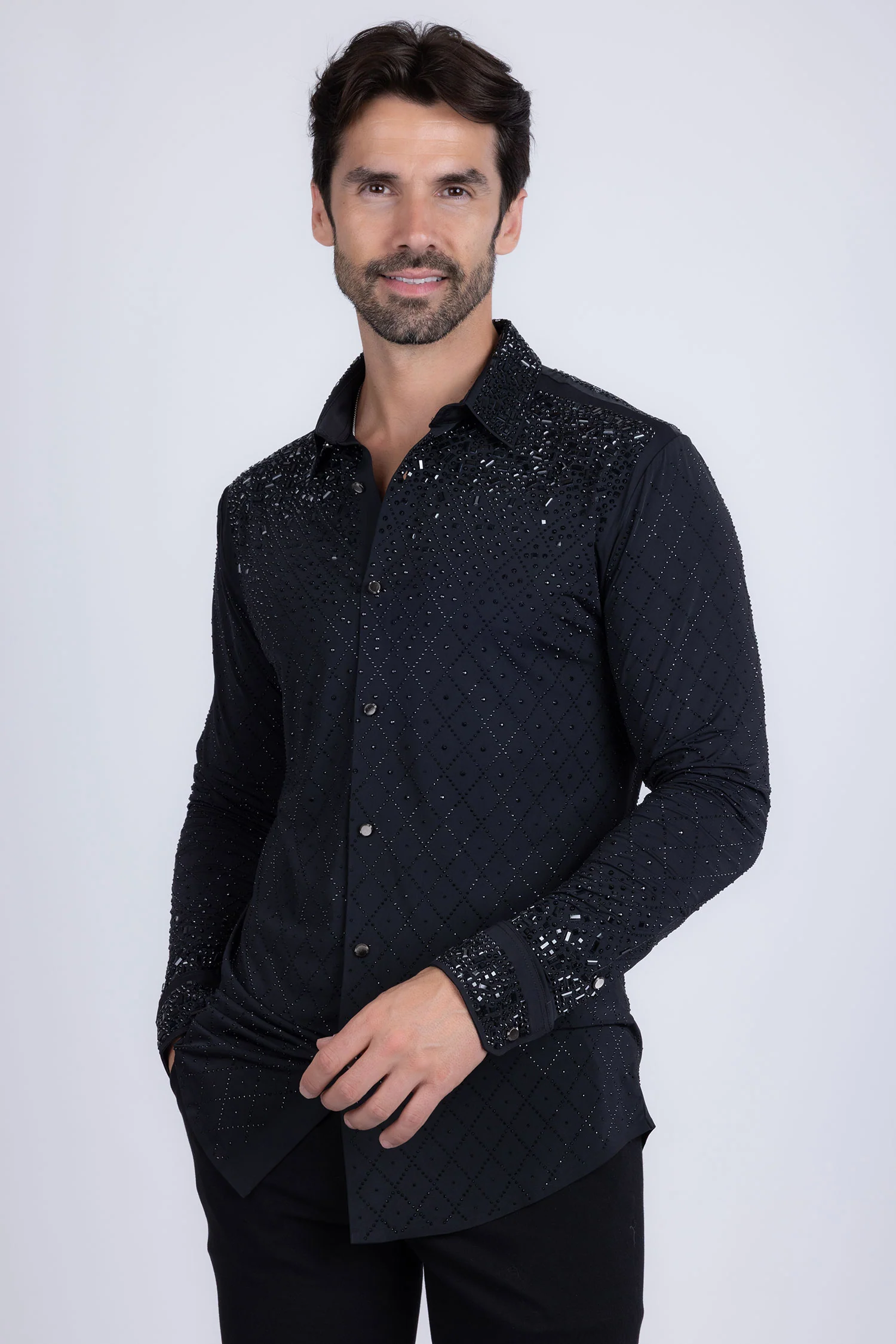 Trivon Rhinestone Long Sleeve Shirt - Image 22