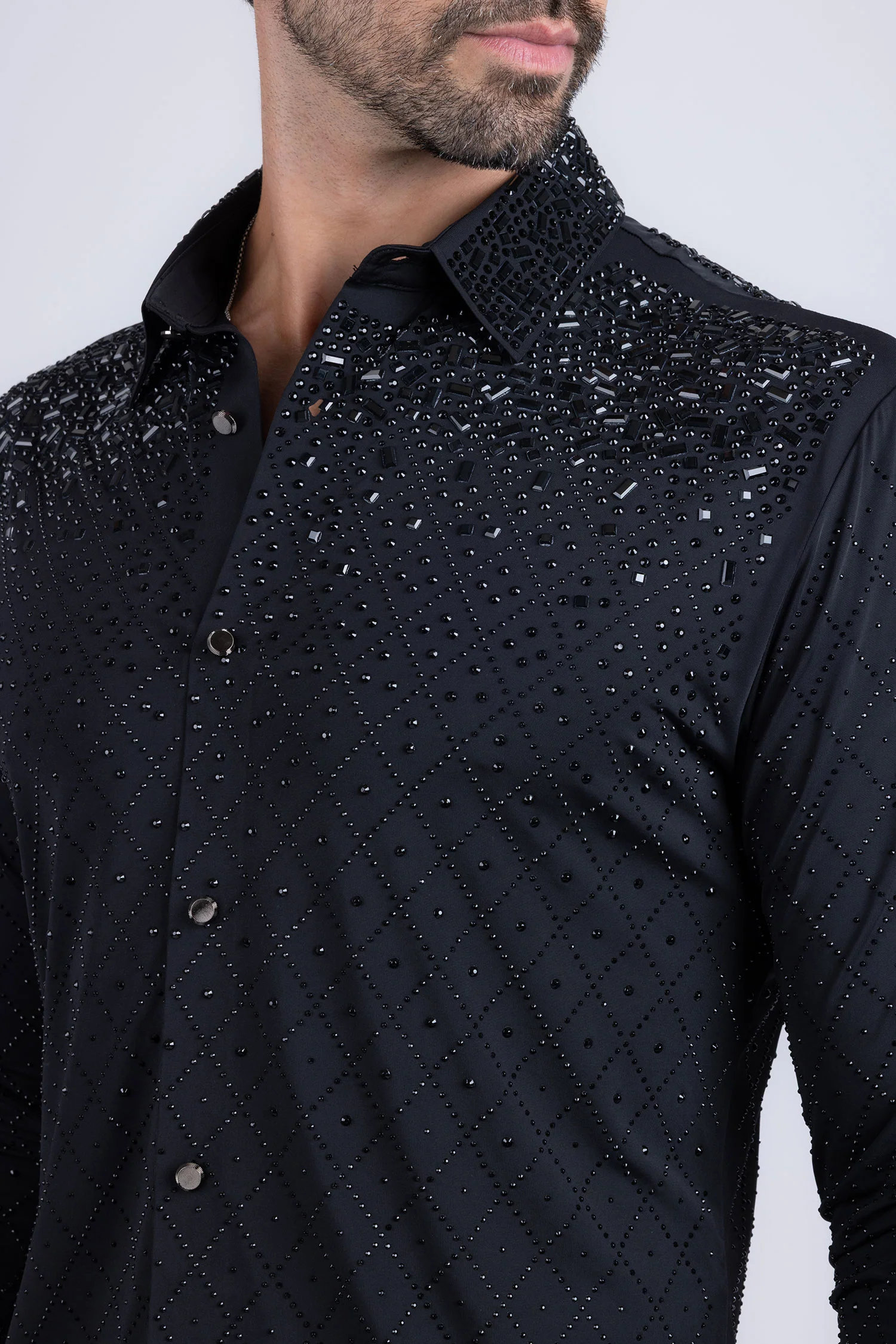 Trivon Rhinestone Long Sleeve Shirt - Image 23