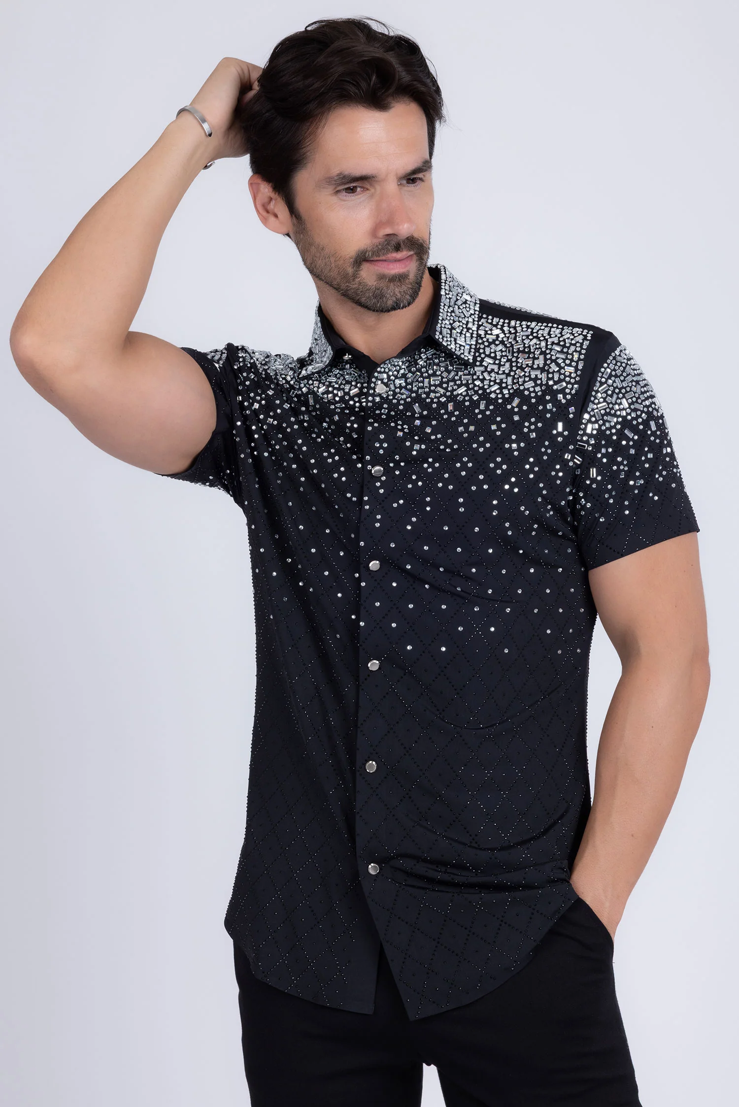 Trivon Rhinestone Short Sleeve Shirt - Image 26
