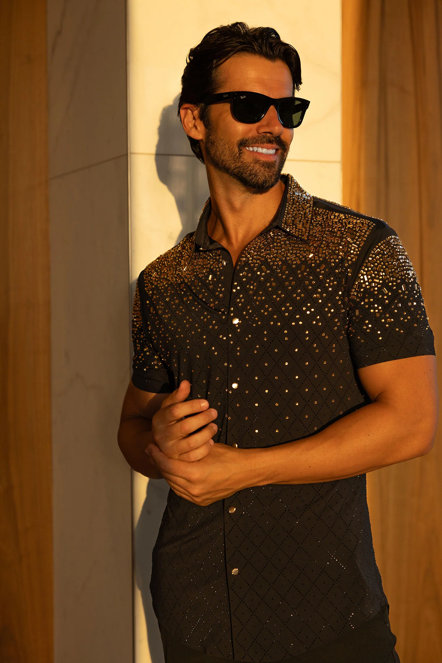 Trivon Rhinestone Short Sleeve Shirt - Image 7