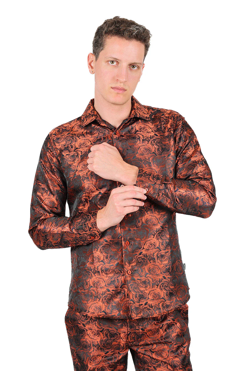 Two Tone Floral Long Sleeve Shirt - Image 10
