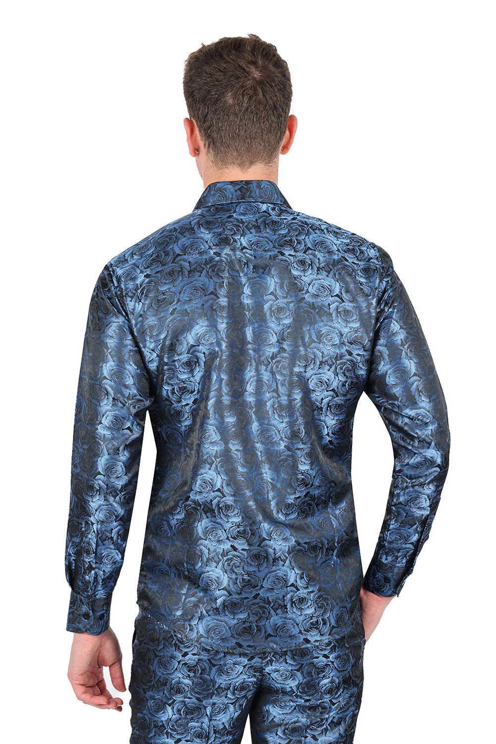 Two Tone Floral Long Sleeve Shirt - Image 5