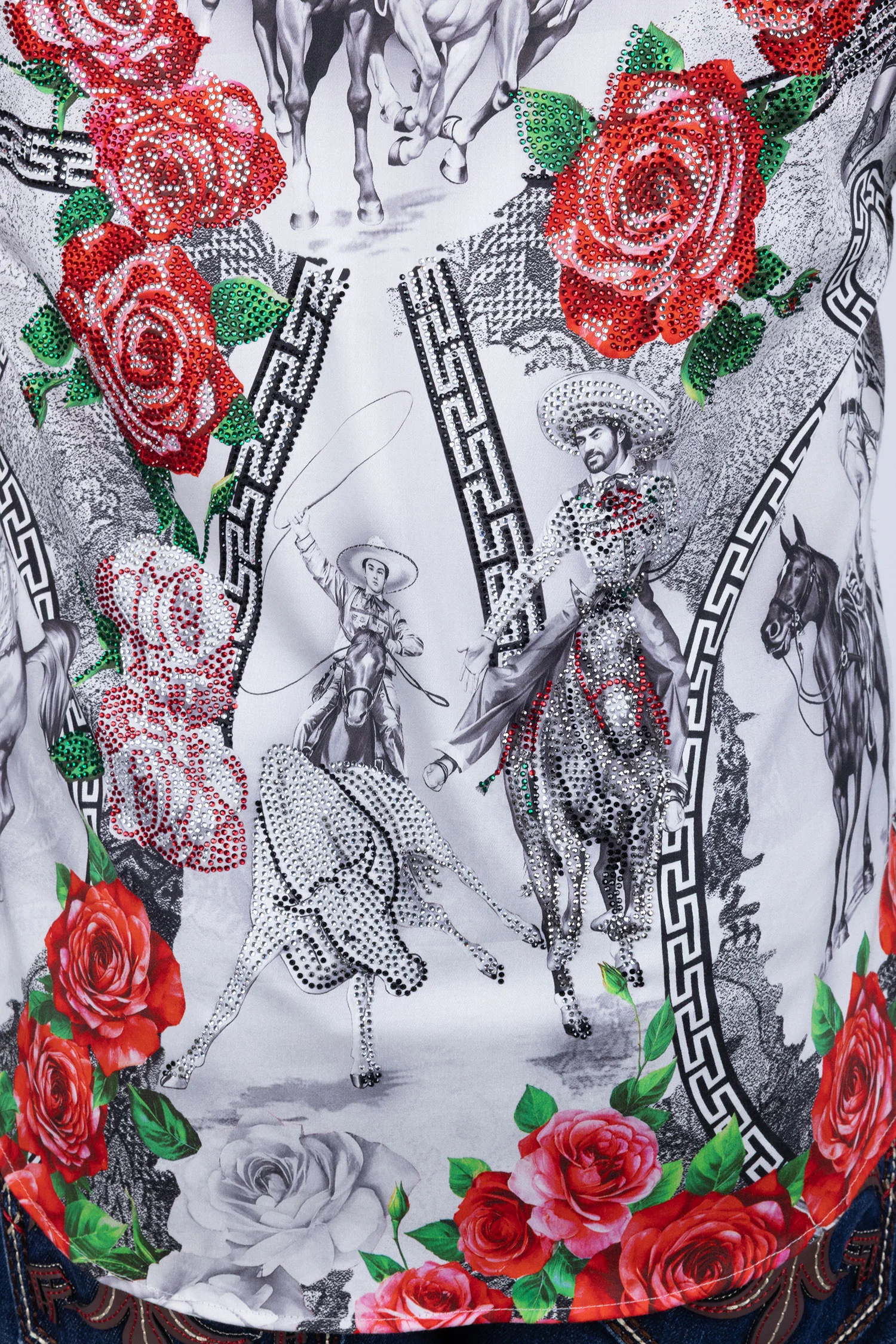 Vaqueros Western Floral Long Sleeve Shirt - Image 11
