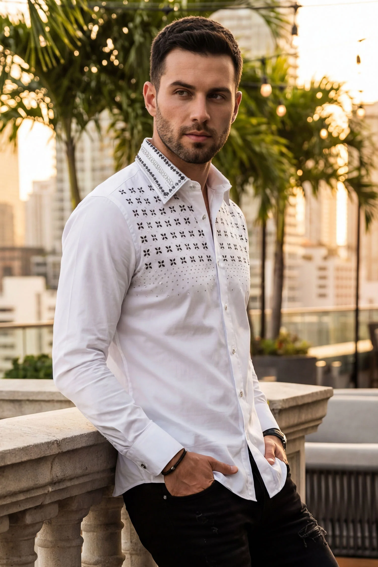 Velcia Rhinestone Long Sleeve Shirt - Image 11