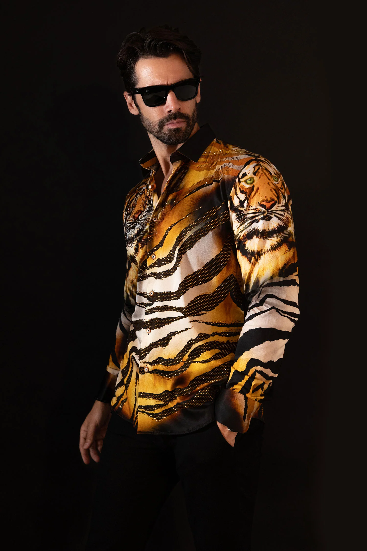 Veneto Rhinestone Long Sleeve Shirt