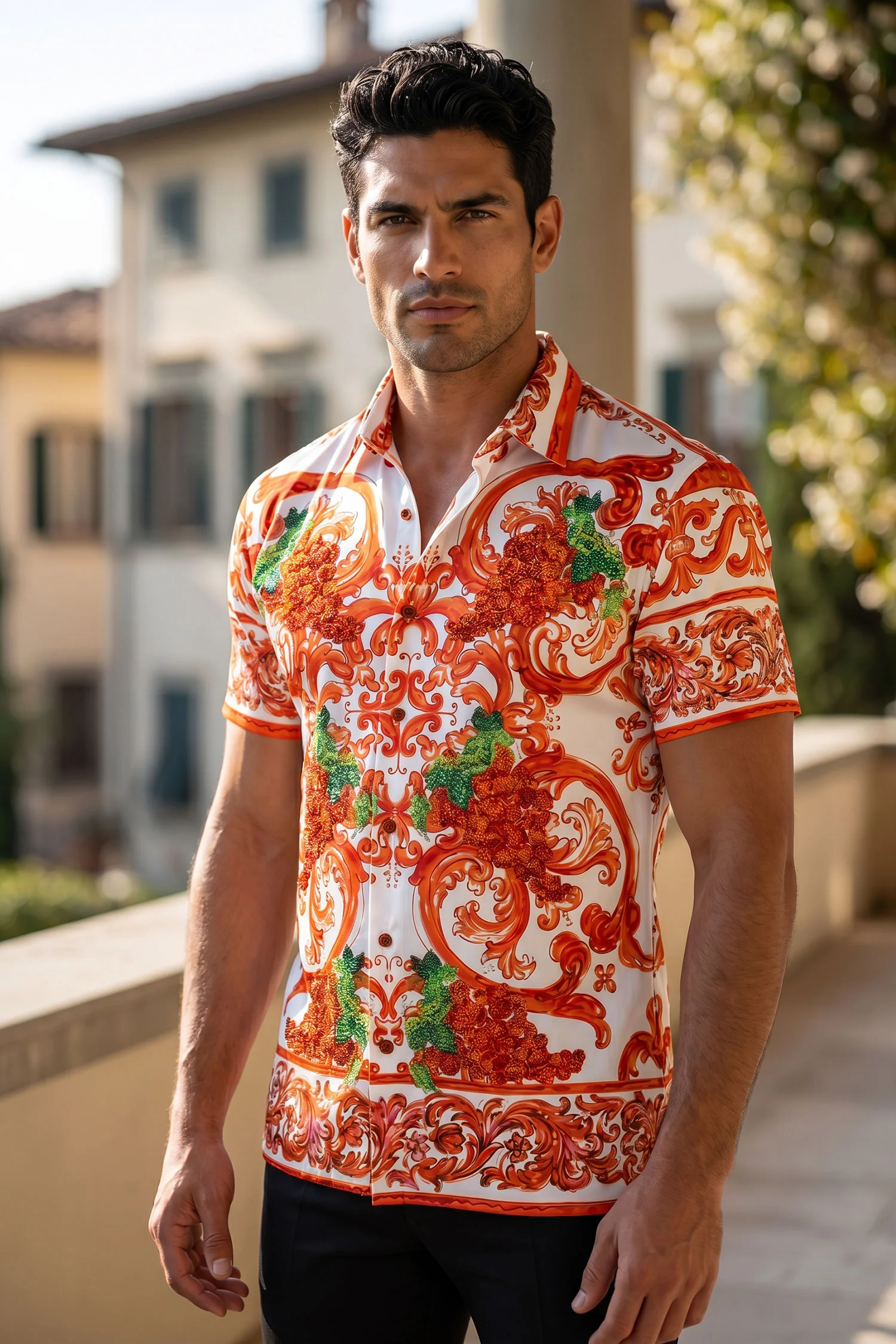 Vineyard Rhinestone Short Sleeve Shirt - Image 3