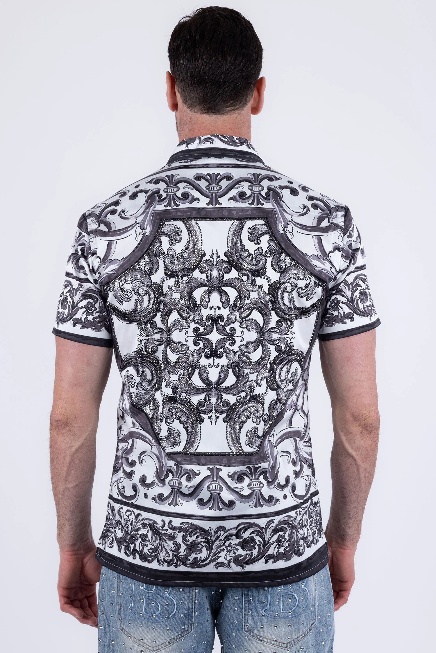 Vineyard Rhinestone Short Sleeve Shirt - Image 5