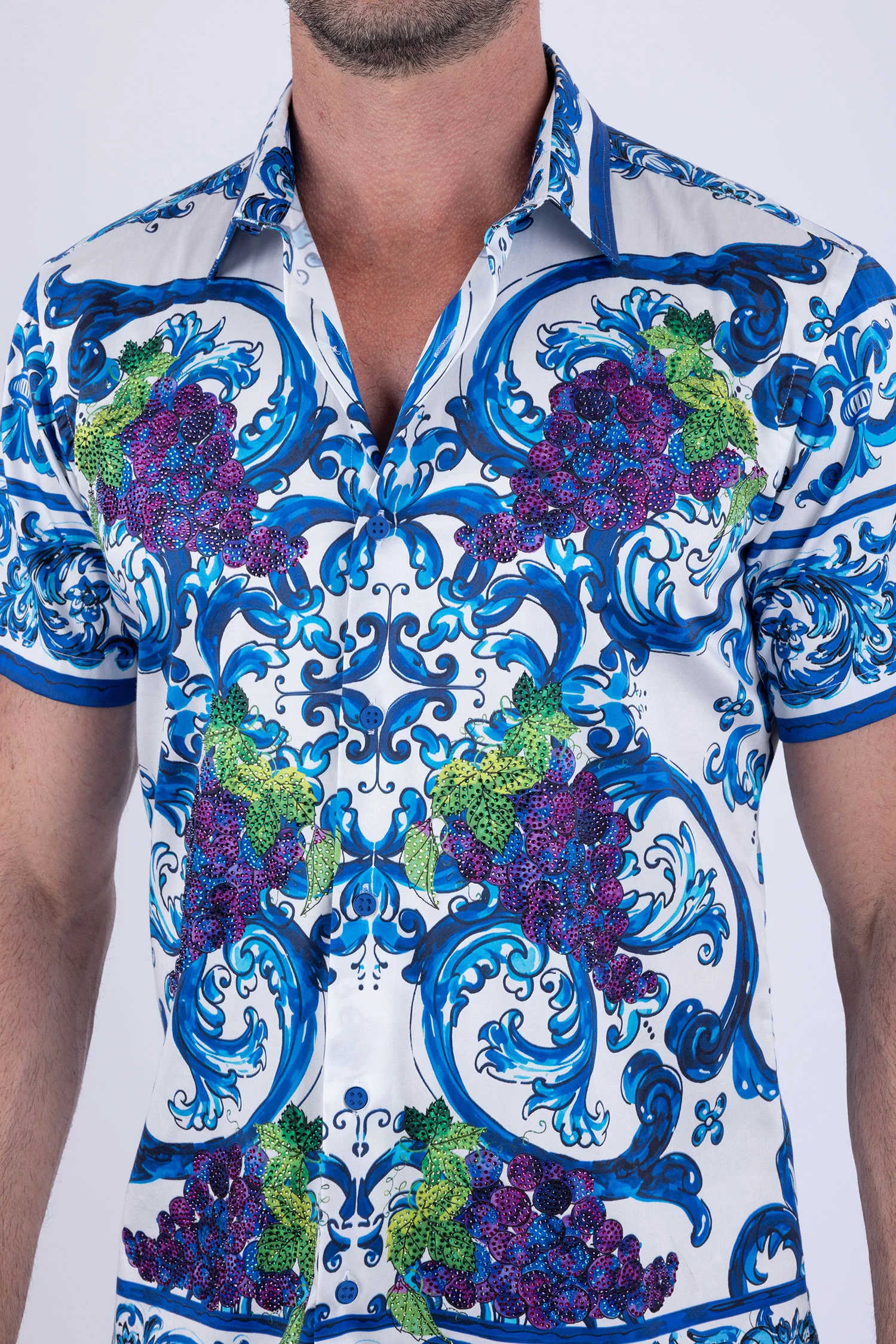 Vineyard Rhinestone Short Sleeve Shirt - Image 9