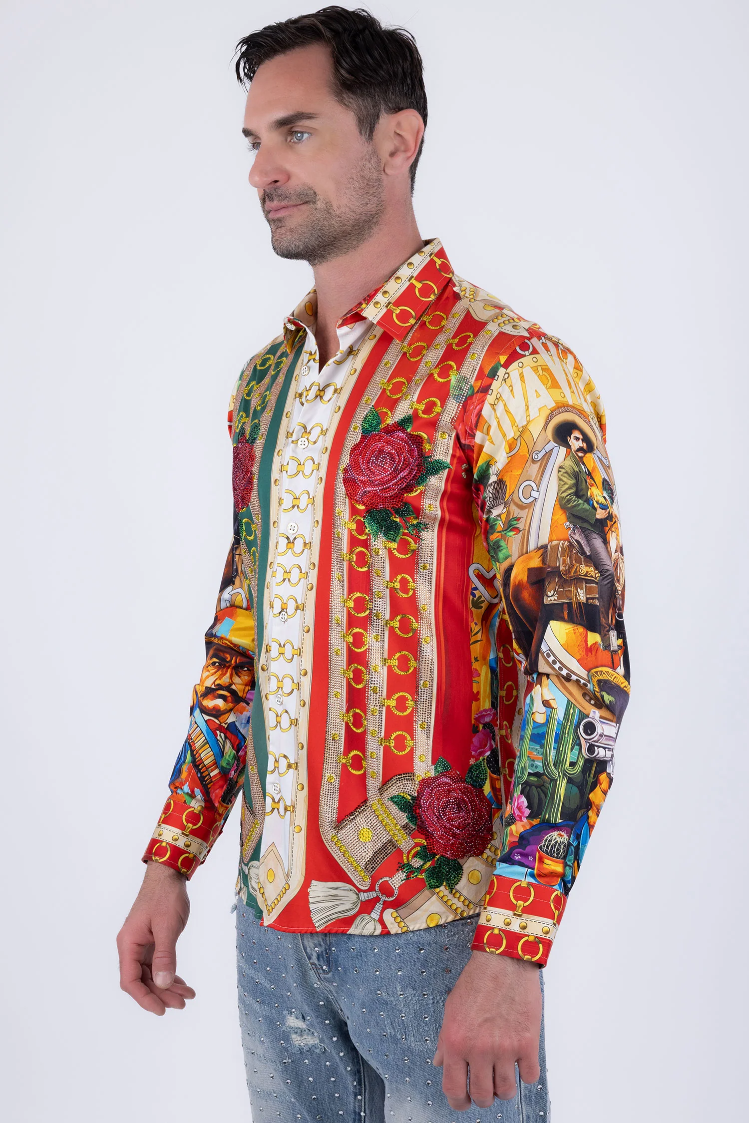 Viva Villa Western Floral Long Sleeve Shirt - Image 10