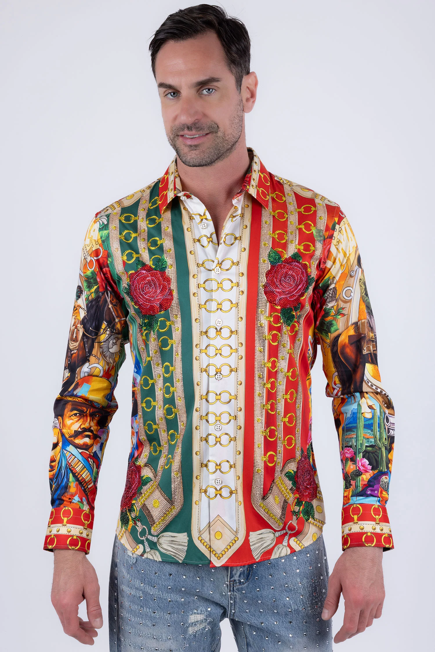 Viva Villa Western Floral Long Sleeve Shirt - Image 9